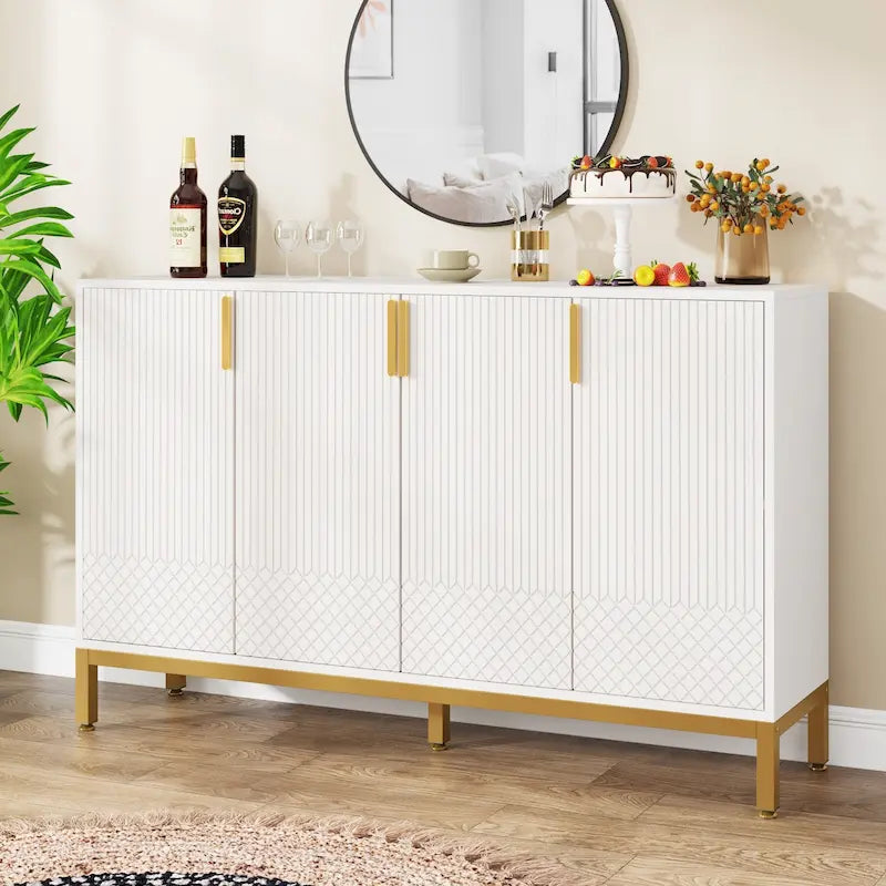55-Zoll-Küchen-Sideboard, Buffetschrank mit Stauraum