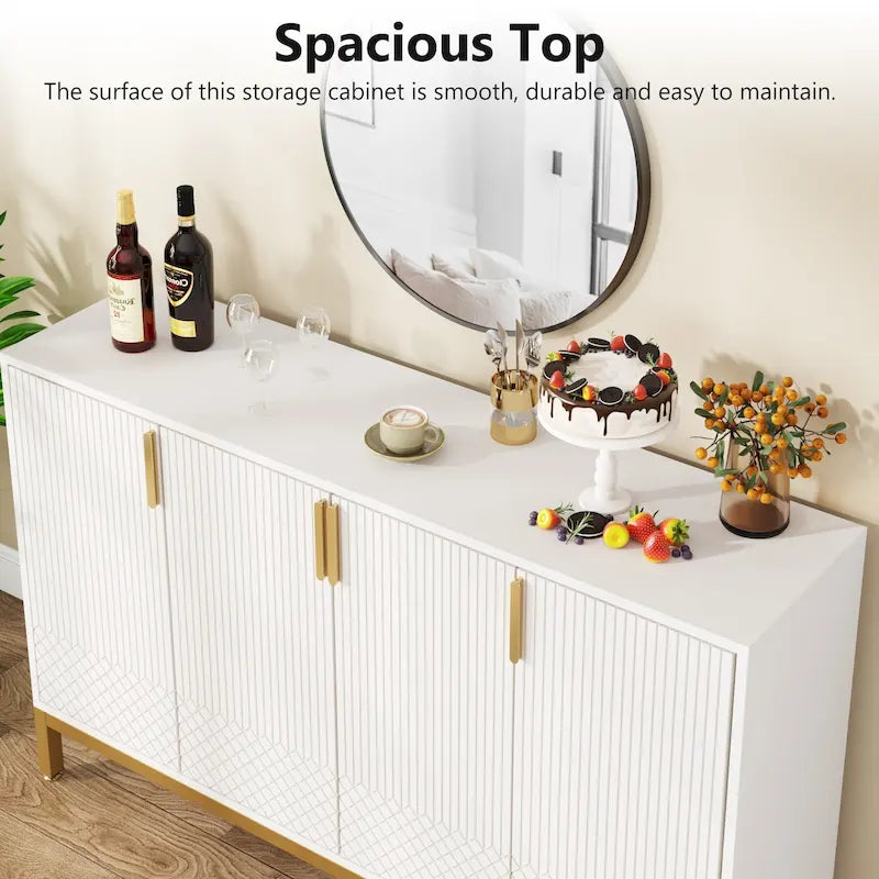 55-Zoll-Küchen-Sideboard, Buffetschrank mit Stauraum