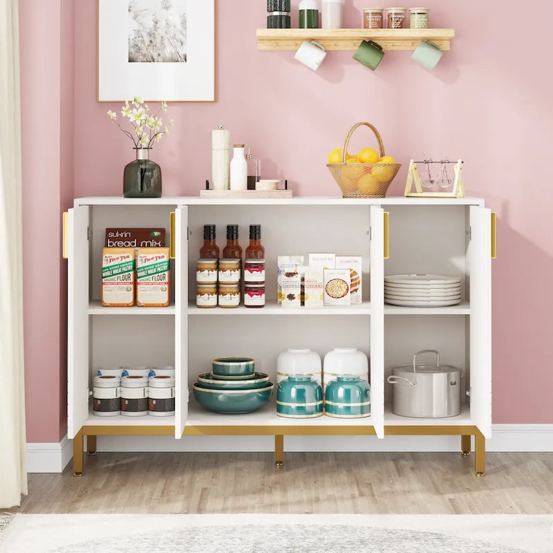 55-Zoll-Küchen-Sideboard, Buffetschrank mit Stauraum