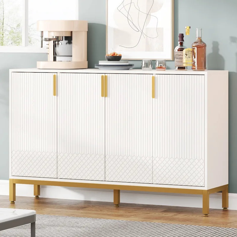 55 Inch Kitchen Sideboard Cabinet, Buffet Cabinet with Storage