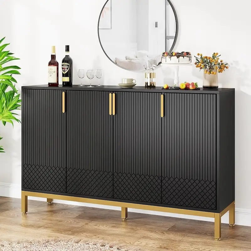 55 Inch Kitchen Sideboard Cabinet, Buffet Cabinet with Storage