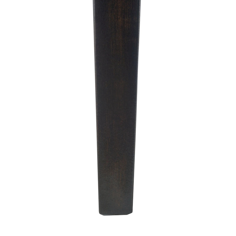 Sedia da pranzo in legno marrone scuro e tortora chiaro, set da 2