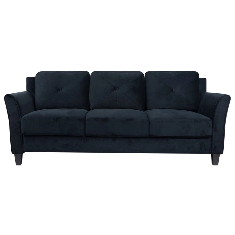 Mikrofaser-Sofa mit Knopfheftung für kleine Räume, Wohnzimmer und Schlafzimmer