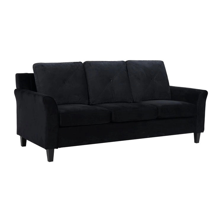 Mikrofaser-Sofa mit Knopfheftung für kleine Räume, Wohnzimmer und Schlafzimmer