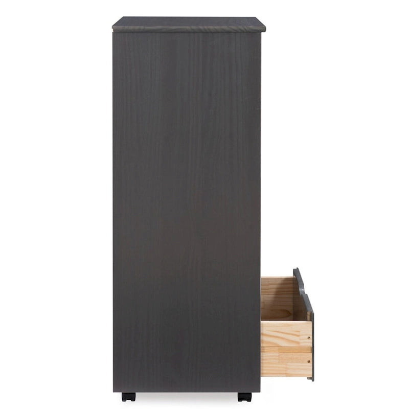Carrello portaoggetti grigio a 8 cassetti con ruote