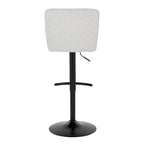 Sgabello da Bar Girevole Regolabile, Set da 2 – Tessuto/Similpelle, Metallo Oro/Cromato/Nero