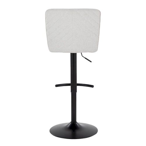Sgabello da Bar Girevole Regolabile, Set da 2 – Tessuto/Similpelle, Metallo Oro/Cromato/Nero