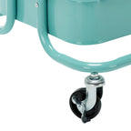 Carrello a rotelle in metallo a 4 ripiani – Bianco/Rosa/Nero/Rosso/Beige/Blu/Grigio, 1 utente