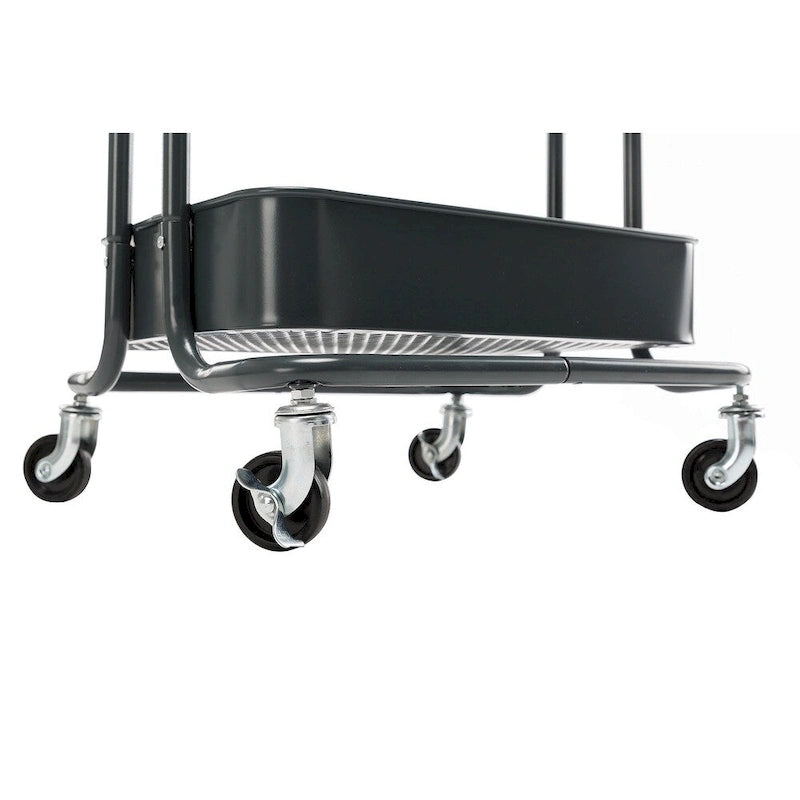 Carrello a rotelle in metallo a 4 ripiani – Bianco/Rosa/Nero/Rosso/Beige/Blu/Grigio, 1 utente