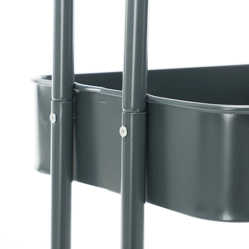 Carrello a rotelle in metallo a 4 ripiani – Bianco/Rosa/Nero/Rosso/Beige/Blu/Grigio, 1 utente