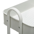 Carrello a rotelle in metallo a 4 ripiani – Bianco/Rosa/Nero/Rosso/Beige/Blu/Grigio, 1 utente
