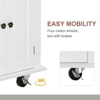 Carrello da cucina con isola su ruote in rovere marrone/grigio/bianco/nero con portapipe