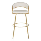 Sgabello da Bar Girevole in Similpelle, Set da 2 – Metallo Nero o Bianco & Oro o Nero