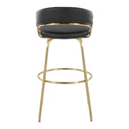 Sgabello da Bar Girevole in Similpelle, Set da 2 – Metallo Nero o Bianco & Oro o Nero