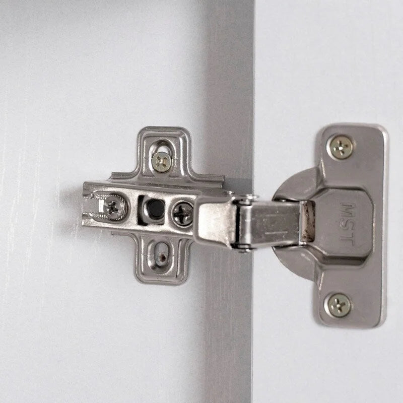 Isola da cucina su ruote Grigio / Marrone Noce / Rovere Bianco con cassetto per la spazzatura, ribalta e ruote, per 1-2 persone