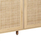 Mobile contenitore in rattan a 4 ante naturale