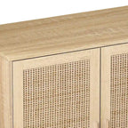 Mobile contenitore in rattan a 4 ante naturale