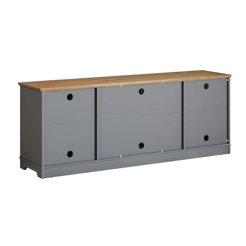 70 Inch Rustic Decorative Floral Door TV Stand for up to 80 Inch TVs