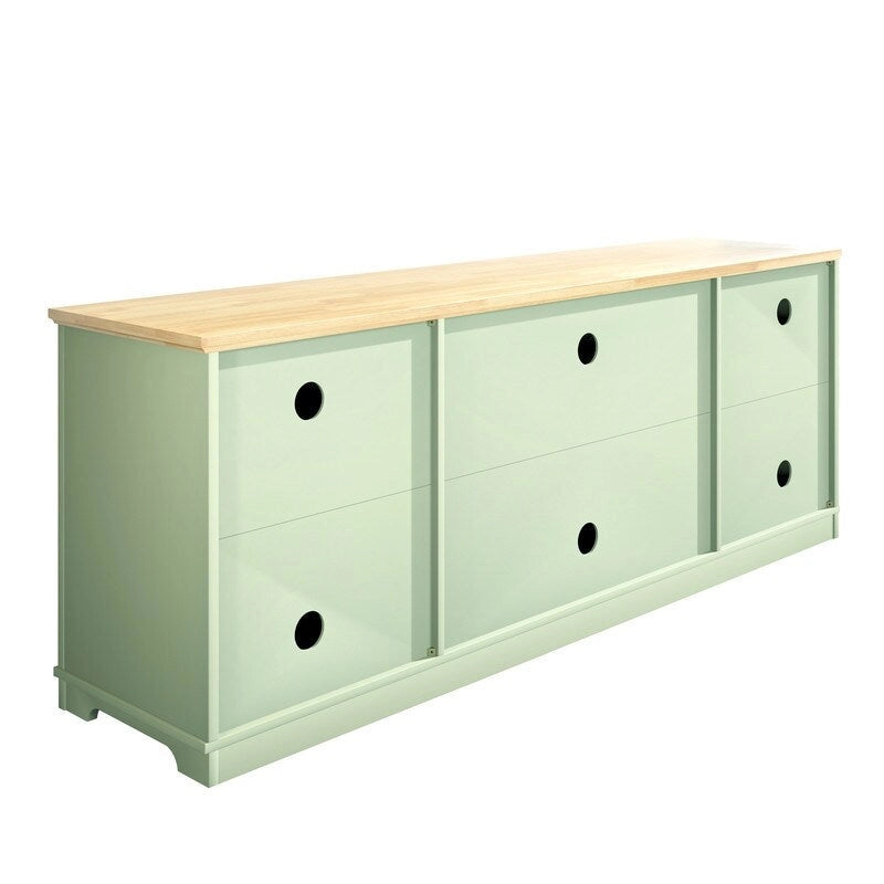70 Inch Rustic Decorative Floral Door TV Stand for up to 80 Inch TVs