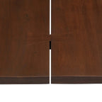 Tavolo da pranzo in legno di acacia con bordo vivo, crema/oro e nero, 10 posti a sedere