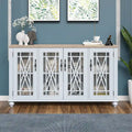 Credenza in legno in stile vintage per la cucina, mobile laterale decorativo, larga 63 pollici