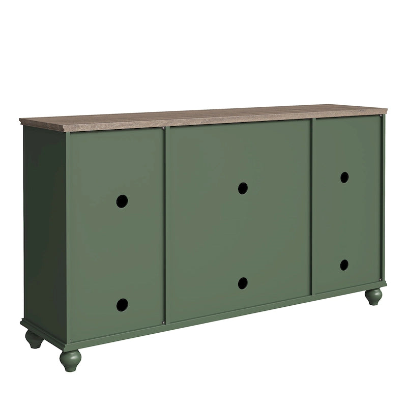 Credenza in legno in stile vintage per la cucina, mobile laterale decorativo, larga 63 pollici