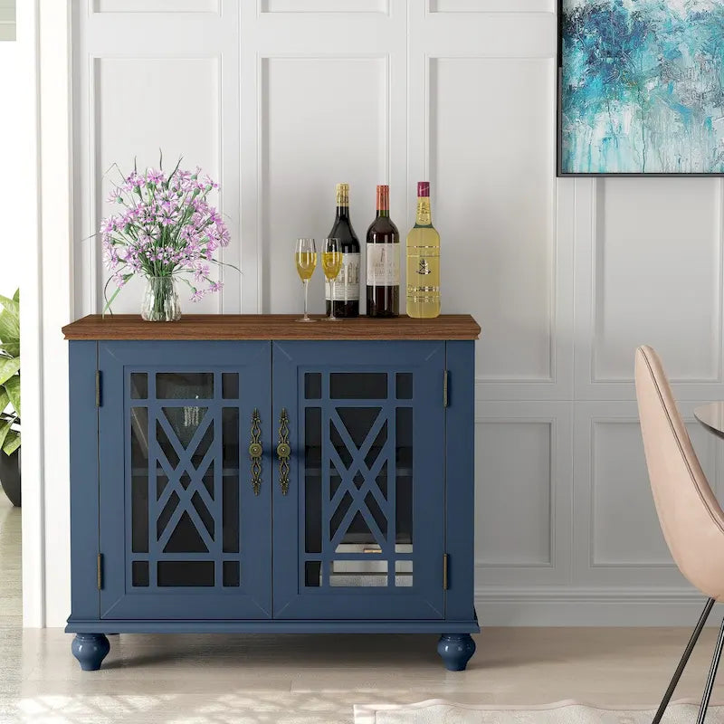 38 Zoll breiter Küchen-Buffetschrank im Vintage-Stil