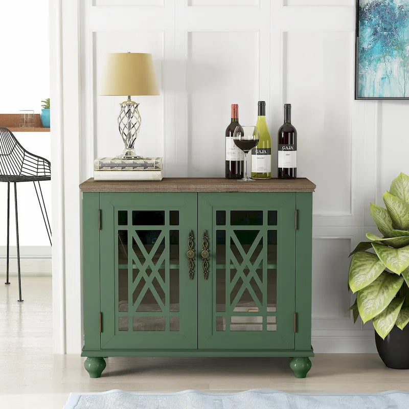 38 Vintage Style Kitchen Accent Buffet Sideboard Cabinet
