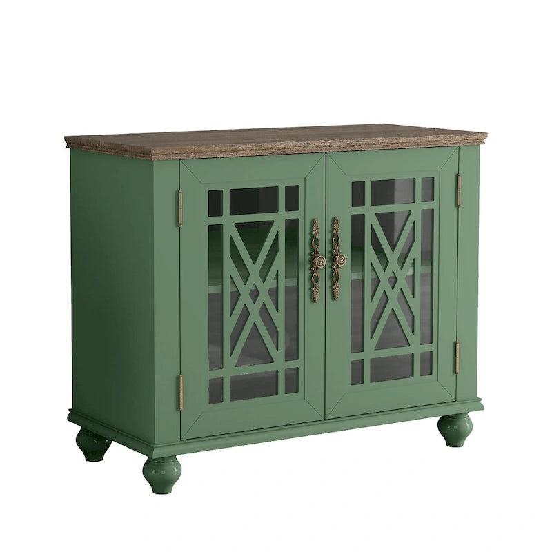 Buffet de cuisine de style vintage de 38 pouces, meuble bas d’appoint