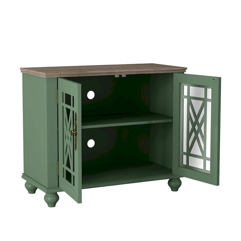 Buffet de cuisine de style vintage de 38 pouces, meuble bas d’appoint