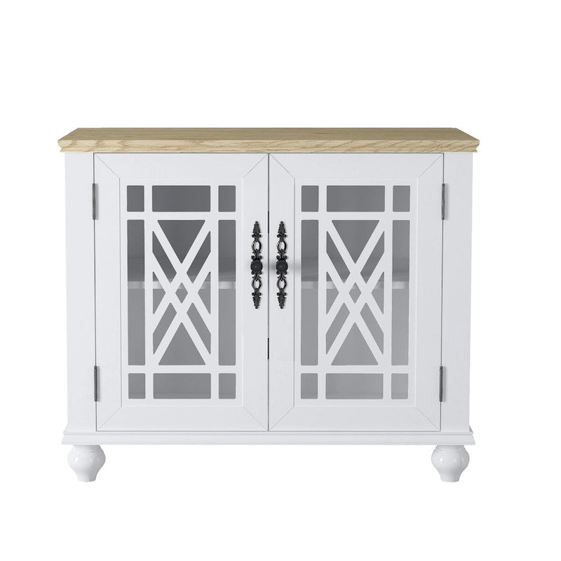 Buffet de cuisine de style vintage de 38 pouces, meuble bas d’appoint