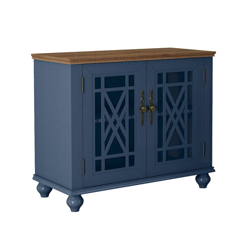 Buffet de cuisine de style vintage de 38 pouces, meuble bas d’appoint