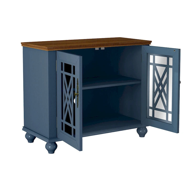 Buffet de cuisine de style vintage de 38 pouces, meuble bas d’appoint