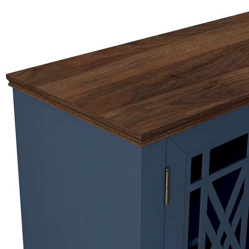 Buffet de cuisine de style vintage de 38 pouces, meuble bas d’appoint