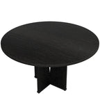Tavolo da pranzo rotondo con piedistallo marrone per 4 persone, 99,99 cm