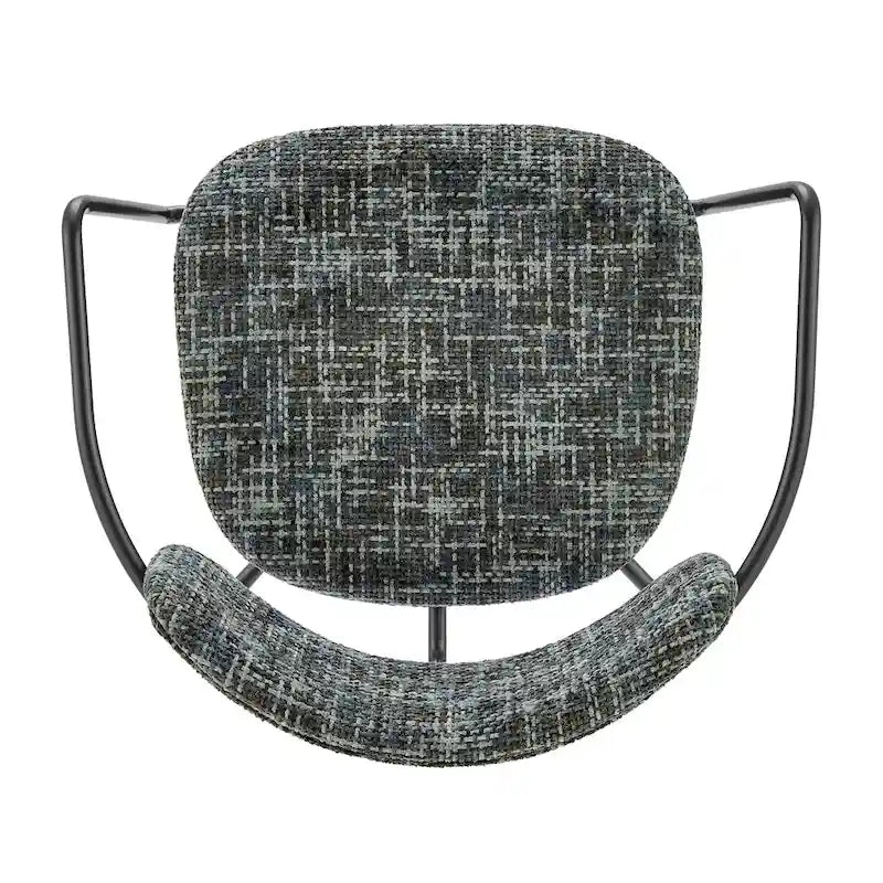 Sedia da pranzo con braccioli in tessuto panna/grigio, set da 2