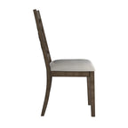 Sedia da pranzo imbottita con schienale a griglia, finitura Espresso, set da 2