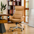 48 inch verstelbare draaibare bureaustoel in mid-century-stijl van imitatieleer