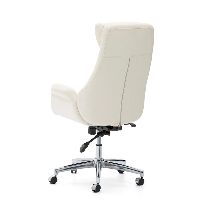 48 inch verstelbare draaibare bureaustoel in mid-century-stijl van imitatieleer