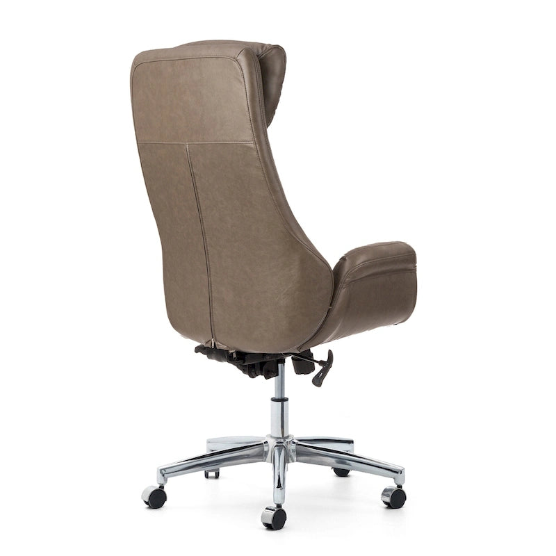 48 inch verstelbare draaibare bureaustoel in mid-century-stijl van imitatieleer