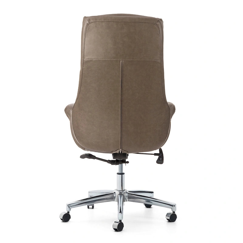 48 inch verstelbare draaibare bureaustoel in mid-century-stijl van imitatieleer
