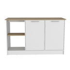 Kitchen Island for Dining Room, Kitchen, White / Light Oak