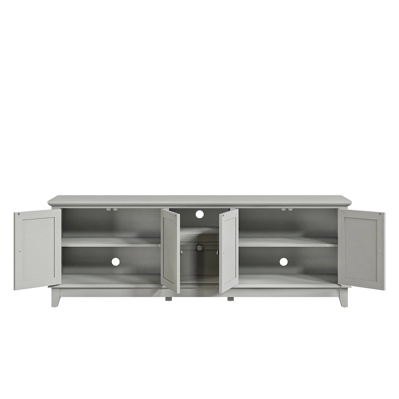 Rustikaler 72-Zoll-TV-Schrank mit verstellbaren Regalböden und verborgenem Stauraum