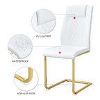 Sedie da pranzo moderne grigio/nero/bianco, set da 6, seduta in similpelle