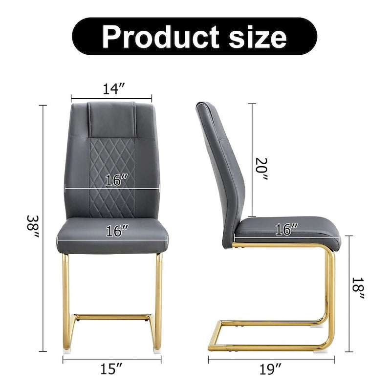 Sedie da pranzo moderne grigio/nero/bianco, set da 6, seduta in similpelle