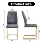 Sedie da pranzo moderne grigio/nero/bianco, set da 6, seduta in similpelle