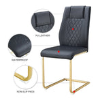Sedie da pranzo moderne grigio/nero/bianco, set da 6, seduta in similpelle