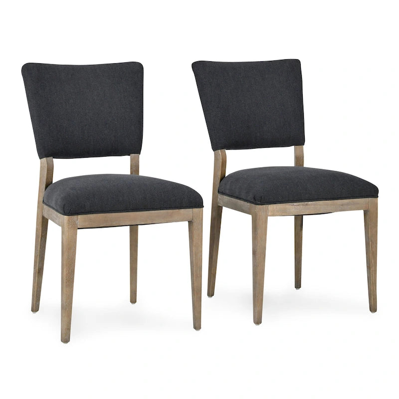 Sedia da pranzo imbottita Sabbia/Beige e a righe Blu/Grigio, set da 2