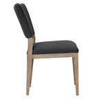 Sedia da pranzo imbottita Sabbia/Beige e a righe Blu/Grigio, set da 2