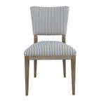 Sedia da pranzo imbottita Sabbia/Beige e a righe Blu/Grigio, set da 2